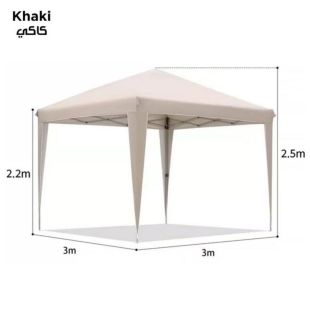 Folding Outdoor Tent - 3 x 3 m - Khaki
