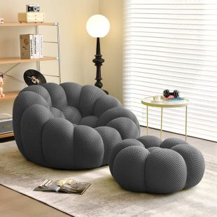 Sofa with Bubble Design and Footrest - 115 × 118 × 68 cm