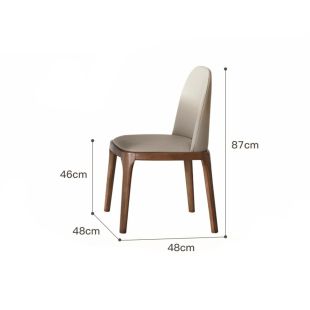 6Pcs Wooden Chair with Padded Seat Set - 87 x 48 x 48 cm
