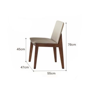 6Pcs Wooden Chair with Padded Seat Set - 78 × 55 × 47 cm