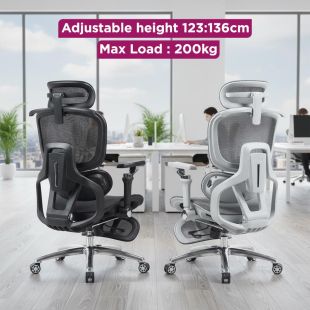 Adjustable Office Chair With Footrest 123 to 136 cm