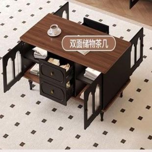 طاولة خشبية كلاسيكية متعددة الإستخدامات مع 4 أبواب و 4 أدراج