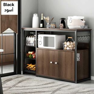 منظم مطبخ متعدد الطبقات مع أبواب مزدوجة 120×30×80 سم - بدون تركيب