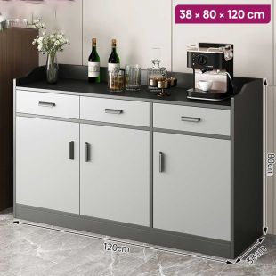 Multi-Purpose MDF Storage Cabinet with Doors and Drawers 38 × 80 × 120 cm - Without Installation