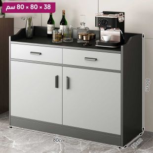 منظم من خشب MDF مع أبواب وأدراج  38 × 80 × 80 سم