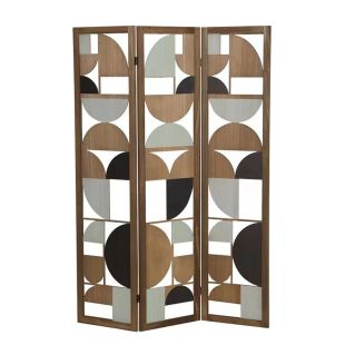 Paulownia Wood Foldable Interlocking Leaf Design Divider 170 × 40 × 2 cm