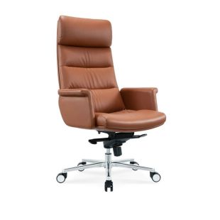 Faux Leather Office Chair with Metal Base and Wheels 124 × 65 × 67 cm