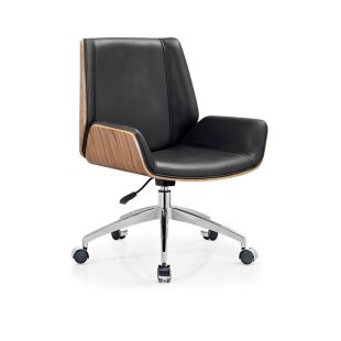 Faux Leather Office Chair with Metal Base and Wheels 100 × 67 × 67 cm