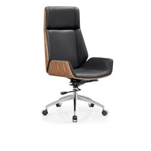 Faux Leather Office Chair with Metal Base and Wheels 125 × 67 × 67 cm