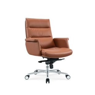 Faux Leather Office Chair with Metal Base and Wheels 104 × 65 × 67 cm