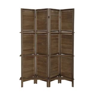 Paulownia Wood Four Panel Foldable Divider 170 × 40 × 2 cm