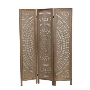 Paulownia Wood Foldable Classic Carved Divider 170 × 40 × 2 cm
