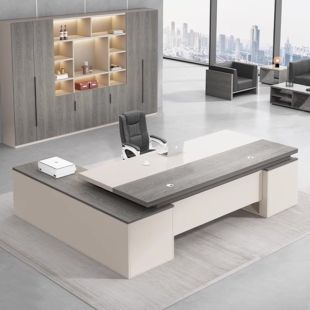 IRONRIDGE MDF Office Table with Thick Desktop