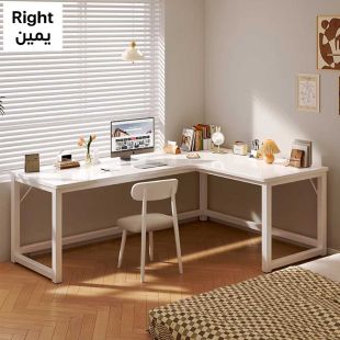 طاولة مكتب IRONRIDGE من خشب MDF و هيكل معدني - بدون تركيب