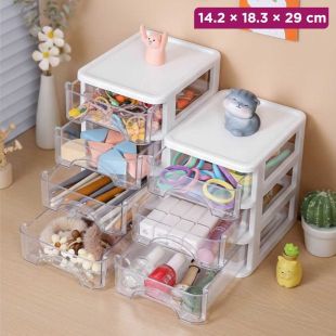 5-Drawer Desktop Storage Box - White