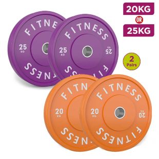 Rubber Weight Plates 20KG or 25KG - 2 Pairs