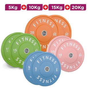 Rubber Weight Plates 5-10-15-20KG - 2 Pcs per Plate