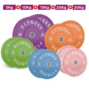 Rubber Weight Plates 5-10-15-20-25KG - 2 Pieces per Plate
