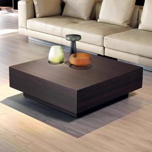 طاولة جانبية من خشب البلوط مع أدراج