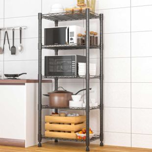 منظم مطبخ فولاذي 5 طبقات - 150 × 60 × 35 سم - بدون تركيب