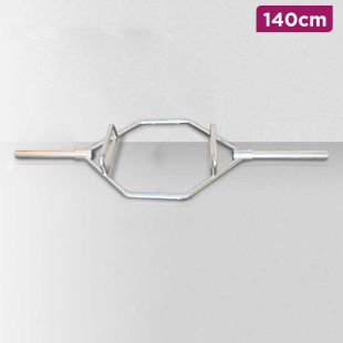 Hexagonal Steel Barbell Bar - 140cm