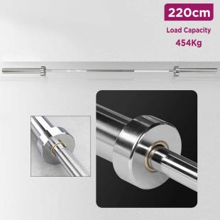 Professional 4-Rotation Straight Bar 220cm - Max Load 454 kg
