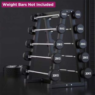 Double Metal Stand for Straight and EZ Curl Bars