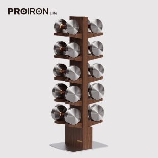 Steel Dumbbell Set with Wooden Handles and Luxury Base