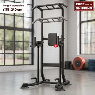 Adjustable Multifunctional Pull-Up and Dip Station 6 Levels