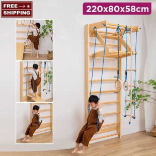 Multifunctional Wooden Climbing Frame