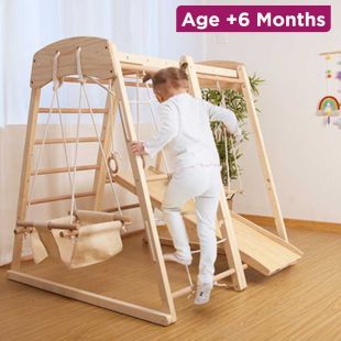 Kids Climbing Frame with 2 Swings - Age +6 Months