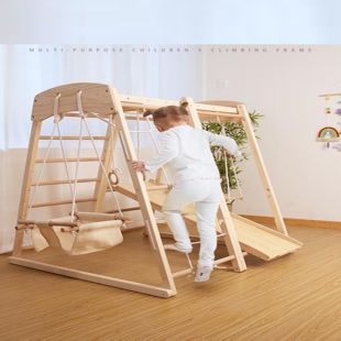 إطار تسلق مع 2 أرجوحة للأطفال من عمر 6 أشهر
