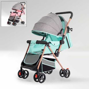 One-Click Folding Light weight Sit and Recline Baby Stroller