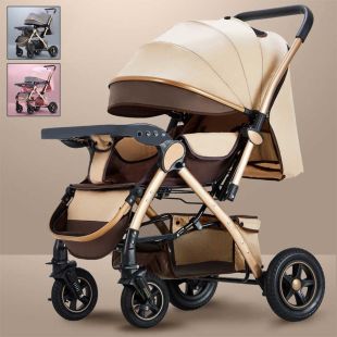 Lightweight Reversible High-View Baby Stroller
