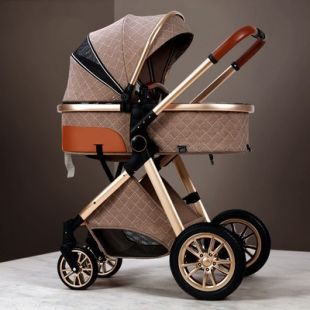 Two-Way Foldable Sit and Recline Shock-Absorbing Baby Stroller