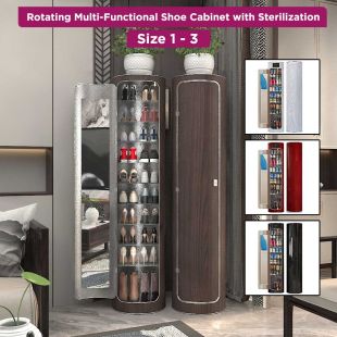 Rotating Multi-Functional Shoe Cabinet with Sterilization