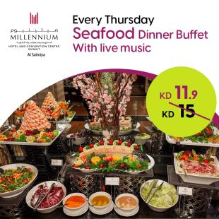 Enjoy Seafood Dinner Buffet at Millennium Hotel & Convention center