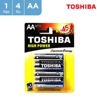 مجموعة من 4 بطارية AA طاقة عالية من TOSHIBA