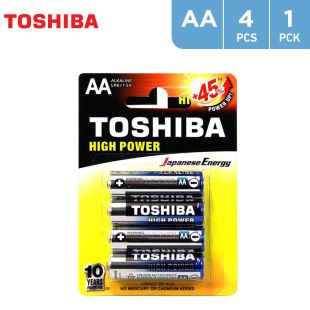 Set of 4Pcs High Power AA Batteries by TOSHIBA