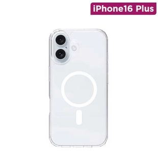 غطاء حماية مضاد للصدمات شفاف لهاتف iPhone 16 Plus مع MagSafe من Hishell
