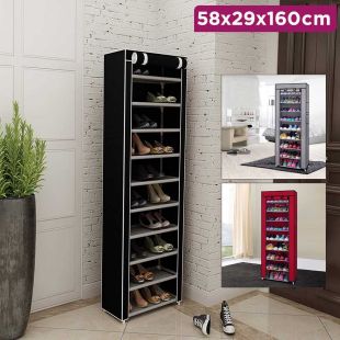 Shoe Organizer 10 Tiers with Dustproof Cover Closet