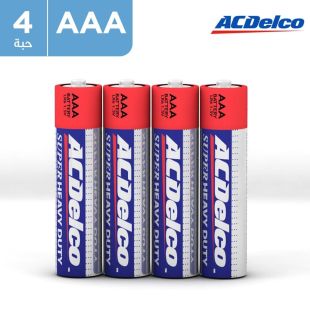 طقم 4 بطاريات AAA قوة 1.5 فولت Super Heavy Duty من AC Delco