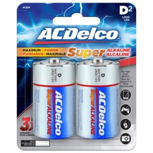 طقم 2 بطارية D قوة 1.5 فولت Maximum Power Alkaline من AC Delco