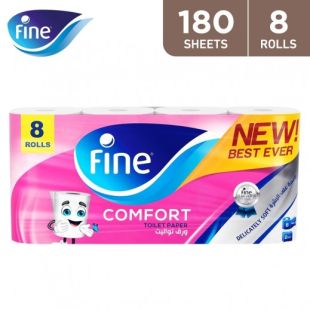 FINE Toilet Tissue Comfort 180 Sheets x 8 Roll