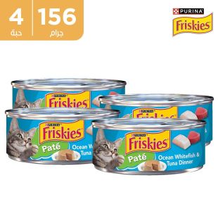 طعام القطط مع السمك الأبيض والتونا 4 × 156 جرام من Friskies