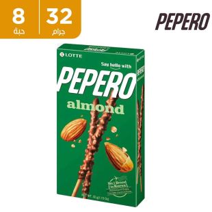 أصابع بسكويت باللوز والشوكولاتة 8 ×  32  جرام من Lotte Pepero