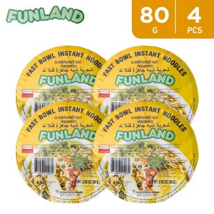Fast Bowl Regular Instant Noodles 4 x 80g by Funland