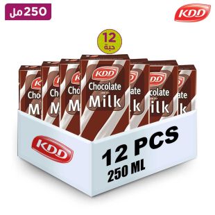 كي دي دي - حليب قليل الدسم بنكهة الشوكولاتة 12 × 250 مل