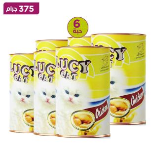 لوسي - طعام القطط بطعم دجاج 375 جرام × 6