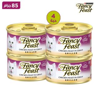 فانسي فيست - طعام قطط مشوي بالدجاج ولحم البقر 4 × 85 جم